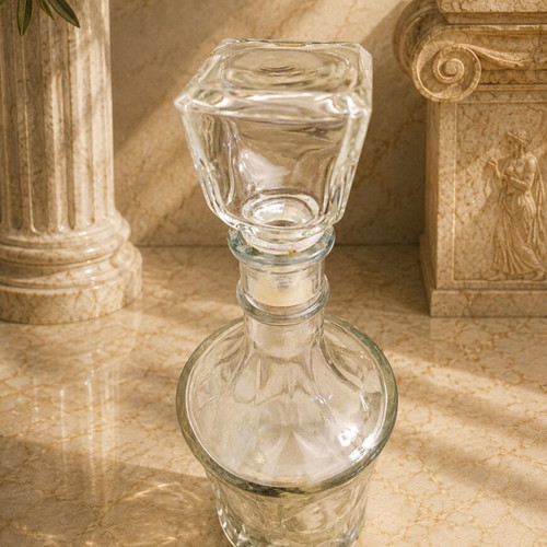 Glass decanter bottle 0.5 L retro antique for tsipouro and other drinks