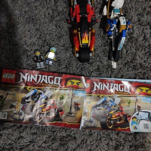 Lego Ninjago Kai and Zane Machines with Instructions and Two Lego City Figures like new