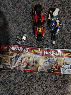 Lego Ninjago Kai and Zane Machines with Instructions and Two Lego City Figures like new