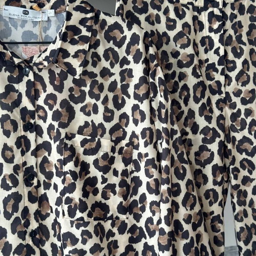 Leopard set medium new, cotton/polyester blend