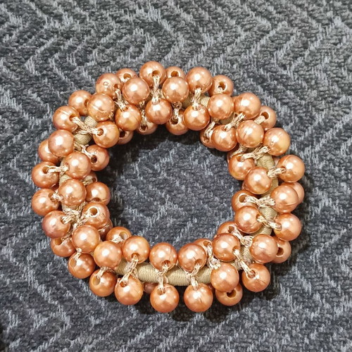 Hair ties new with beads in three colors