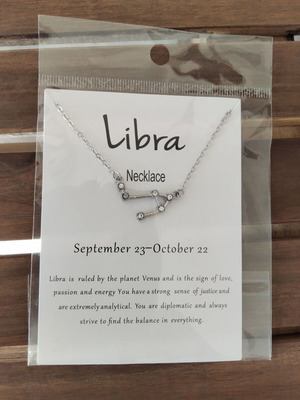 Libra Constellation Necklace by Somas Accessories new, silver