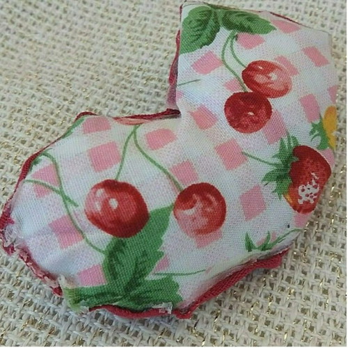 Fabric heart-shaped fridge magnet new