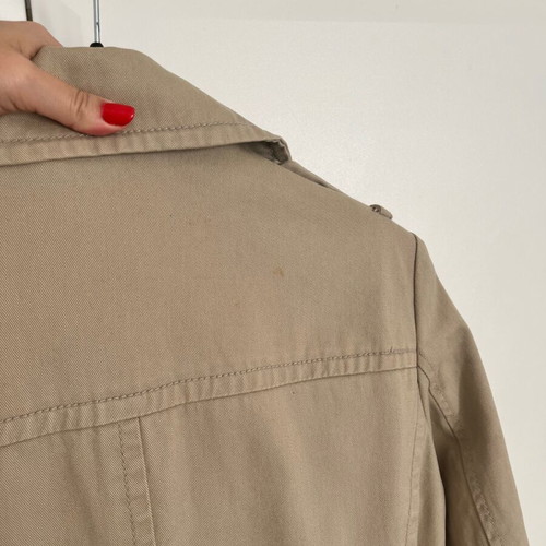 Zara trench coat large used, 100% cotton beige