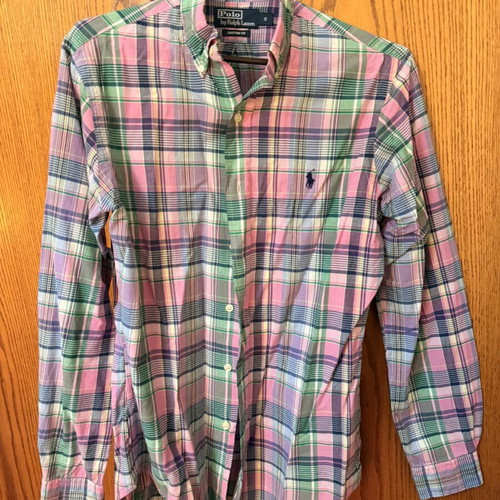 Polo by Ralph Lauren Multicolor Plaid Shirt Size S Custom Fit Like New