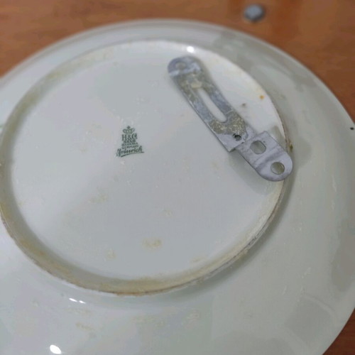 H&C Heinrich porcelain decorative plate used with gold border