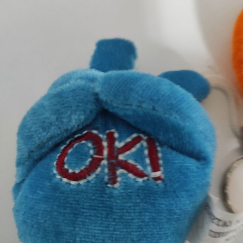 Plush keychains set of 3 new, multicolor
