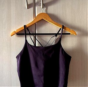 H&M dry move αθλητική μπλούζα μπουστακι σουτιέν μωβ