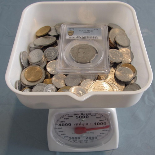 Greek coins 1 kilo unused and PCGS certified