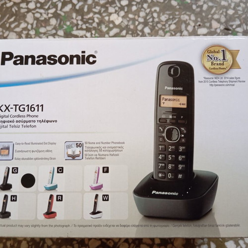 Panasonic KX-TG1611 digital cordless phone, black