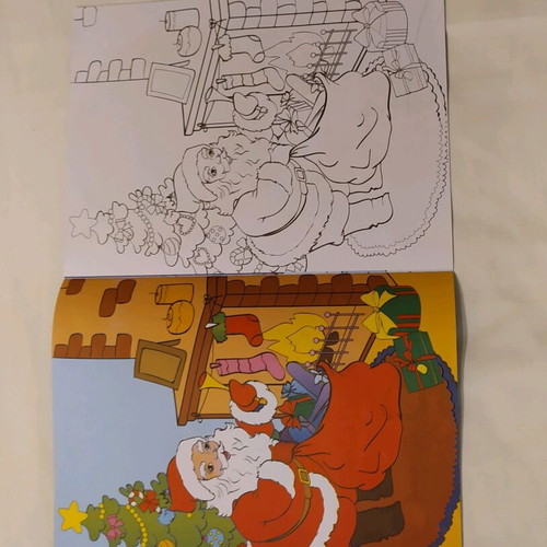 Christmas coloring book used, 12 pages