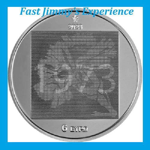 Official Silver Colored Proof 6 Euro Polytechnic Coin 2023 new