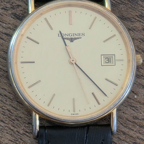 Longines La Grande Classique wristwatch used, gold-plated, with box