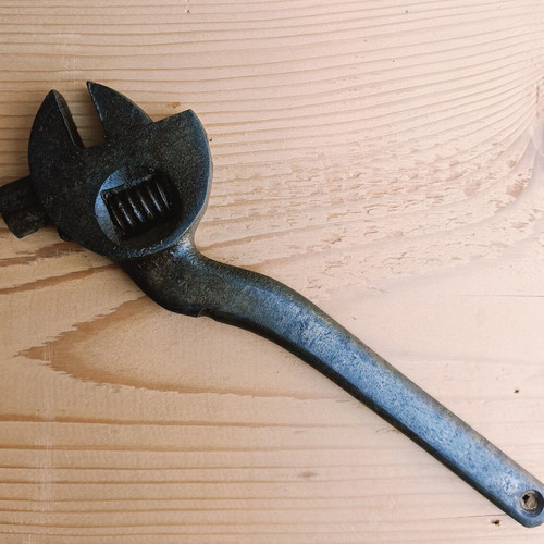 Adjustable wrench old type for cart screws like new