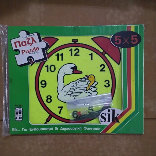 Plastic Puzzle for Learning Time, 25 Pieces, New