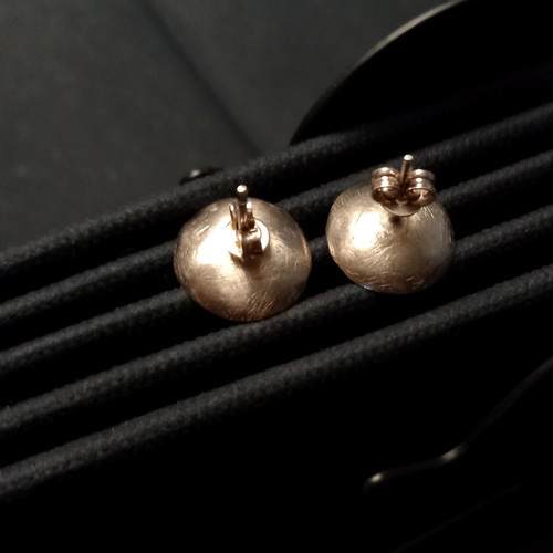 Silver earrings with bright red enamel, like new