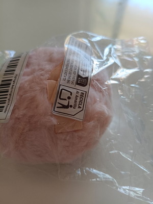 Loose Powder High Gloss Ball with Pink Furry Pom-Pom