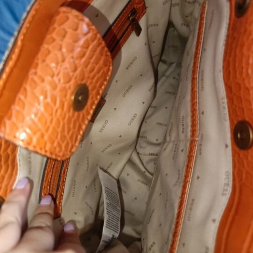 Guess handbag like new, beige and orange