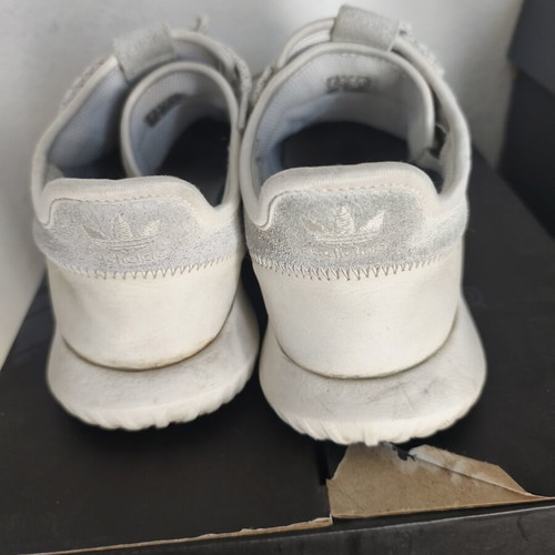 Adidas leather sneakers used, size 42.5, white