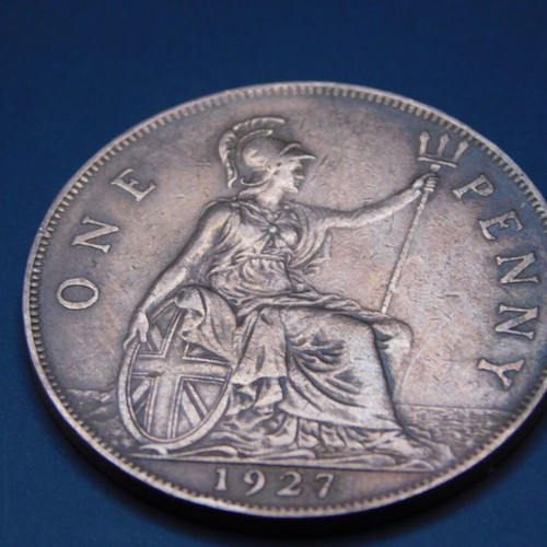 Great Britain 1 Penny 1927 coin (George V - Britannia)