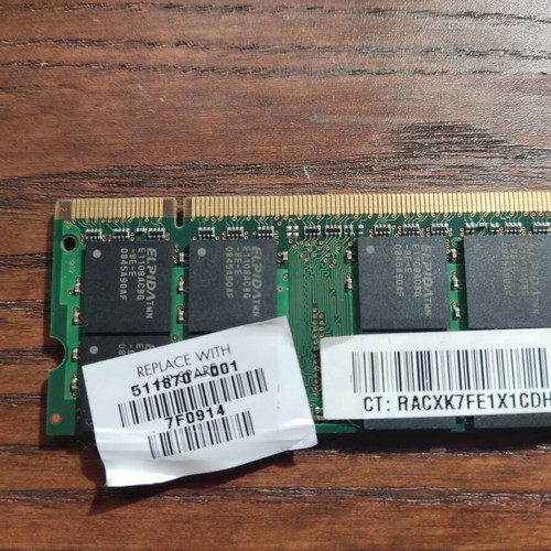 Elpida 2GB DDR2 800MHz SODIMM RAM for laptop