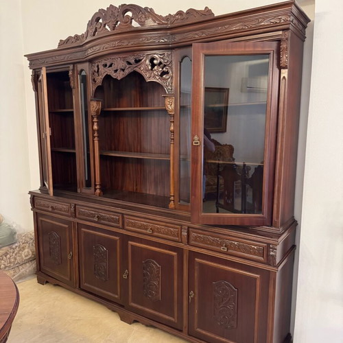 Vintage Display Cabinet by Εγγλεζάκης used, handcrafted wood