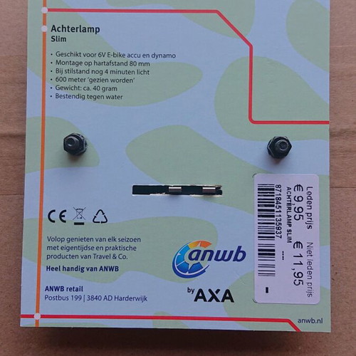 Axa bicycle rear light new