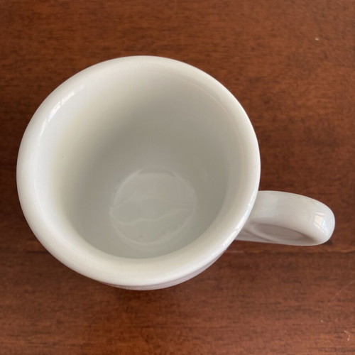 Ionia vintage thick white porcelain espresso cup