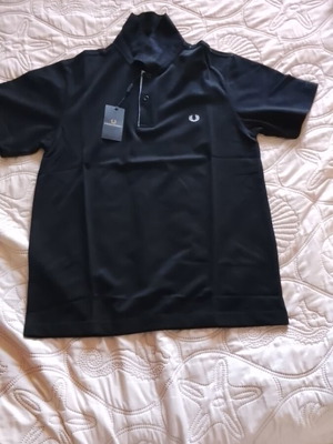 Fred Perry Polo Shirt medium size brand new, black and white