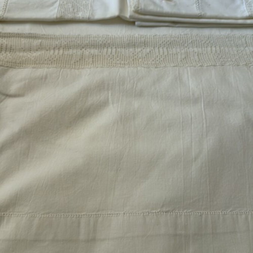 Double bed sheet with two pillowcases handmade, like new
