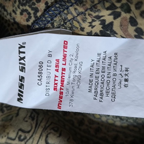 Miss Sixty Denim Patchwork Shirt Dress like new, multicolor