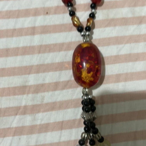 Necklace with multicolored beads new