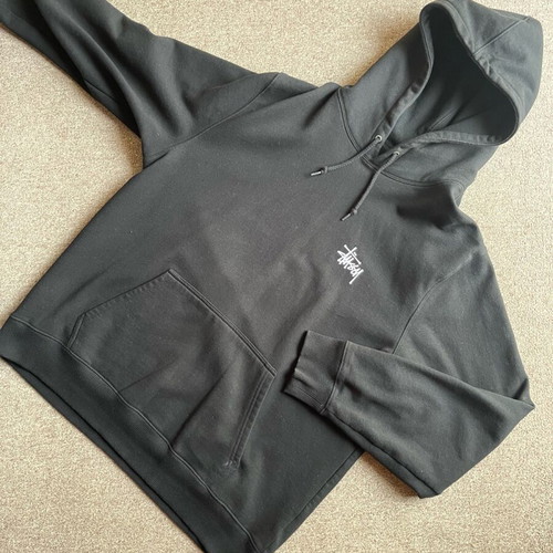 Stussy black hoodie like new, size XL