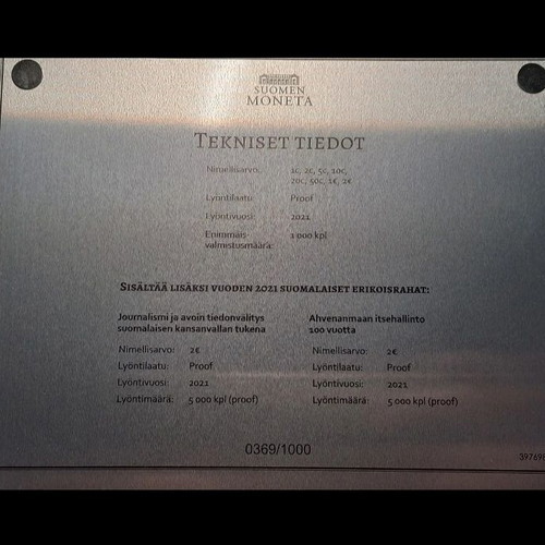 Proof set Finland 2021 new, total 10 pieces, rare