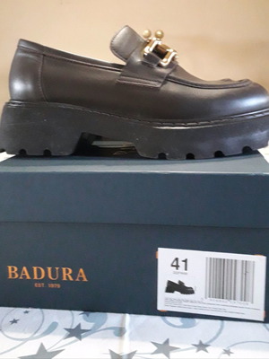 Loafers Badura καφέ σαν καινούργια, δερμάτινα, μέγεθος 41