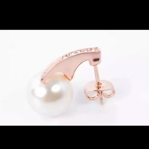 Pearl and Crystal Jewelry Set in Rose Gold New