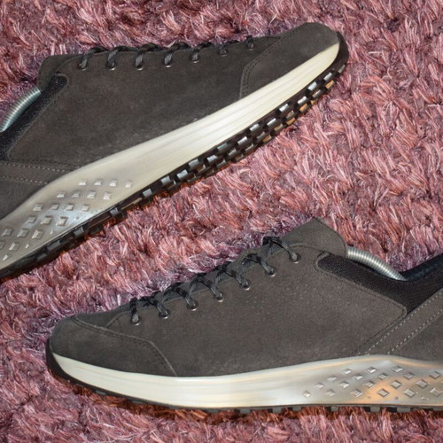 Hanwag Gore Tex leather men's shoes used, size 44, gray