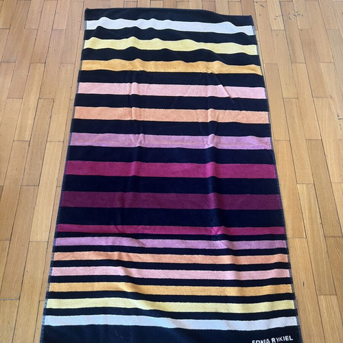 Sonia Rykiel Maison Cotton Striped Towel used 146x82 cm
