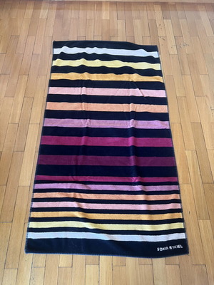 Sonia Rykiel Maison Cotton Striped Towel used 146x82 cm