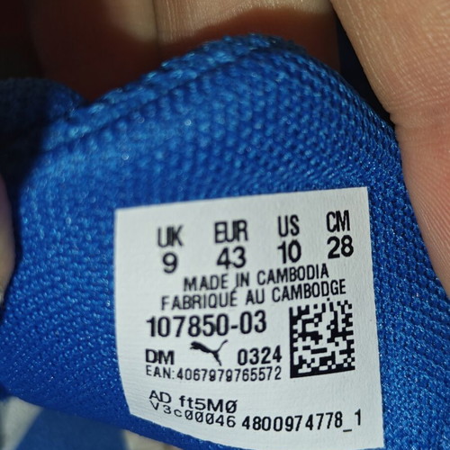 Puma Solarflash III athletic shoes new, blue with white details