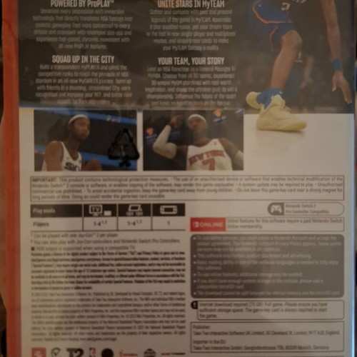 NBA 2K26 game-key card for Nintendo Switch 2