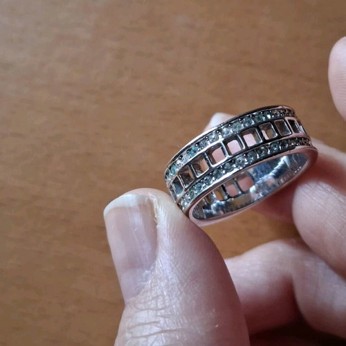 Stainless steel rings like new, pink and gold colors