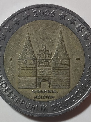 Γερμανία 2€ 2006 Schleswig-Holstein Holstentor επετειακό δίευρο μεταχειρισμένο