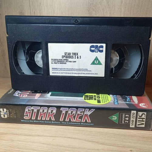 Star Trek VHS tape, 2 classic episodes