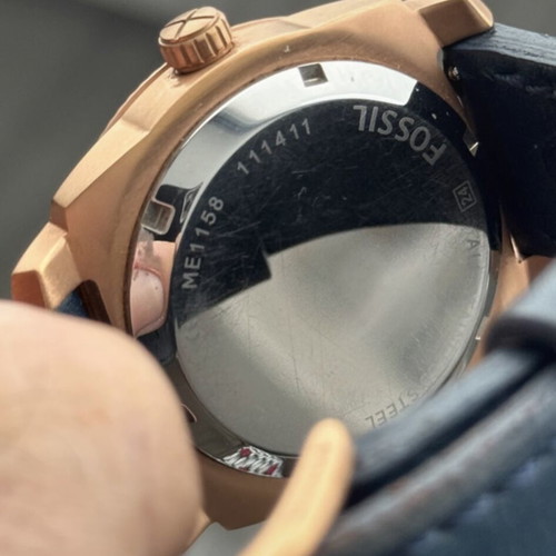 Fossil Machine Twist ME1158 watch like new with blue leather strap
