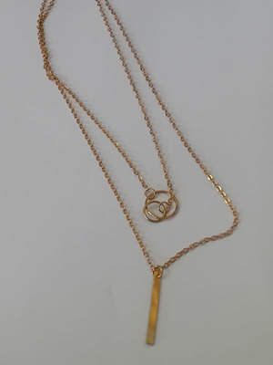 Chain and pendant decor gold color new