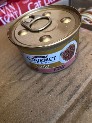 Purina Gourmet Gold γατοτροφή με σολομό, 12x85γρ