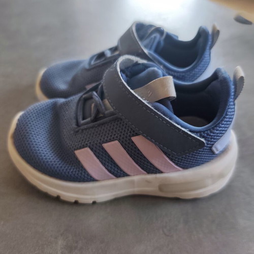 Adidas Tensaur Run kids' athletic shoes size 25 like new, blue and purple
