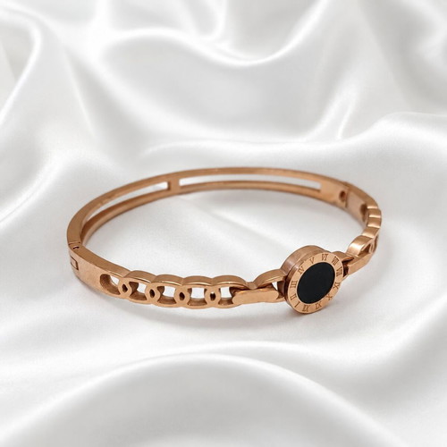 Steel bracelet rose gold with enamel and easy clasp new