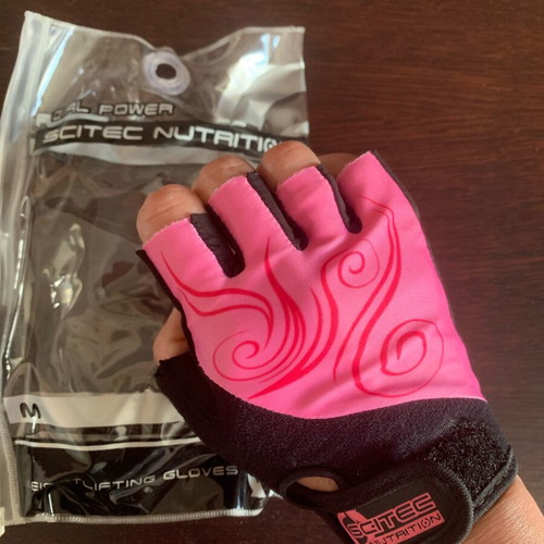 Gym gloves women's pink new, size Medium